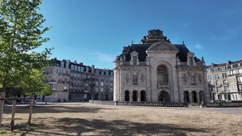 Porte de Paris historic gate in Lille France 스톡 동영상 344446357