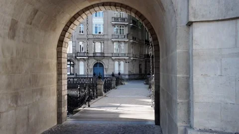 Porte de Paris historic gate in Lille France 스톡 동영상 344446435