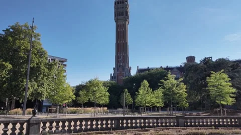 Porte de Paris historic gate in Lille France Vidéo 344446485