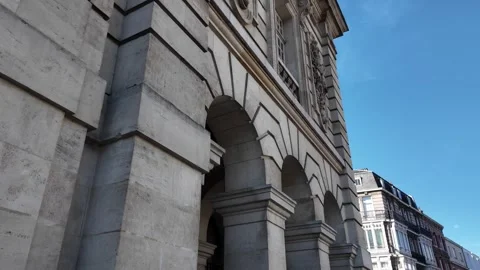 Porte de Paris historic gate in Lille France 스톡 동영상 344446540