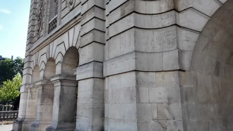 Porte de Paris historic gate in Lille France 스톡 동영상 344446542