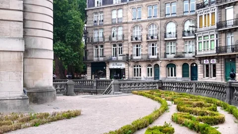 Porte de Paris historic gate in Lille France 스톡 동영상 344446562