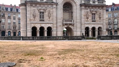 Porte de Paris historic gate in Lille France Stock-Footage 344446619