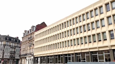 Porte de Paris historic gate in Lille France 스톡 동영상 344446653
