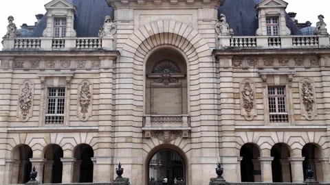 Porte de Paris historic gate in Lille France 스톡 동영상 344446754