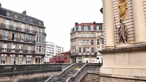 Porte de Paris historic gate in Lille France Stockbeeldmateriaal 344446818