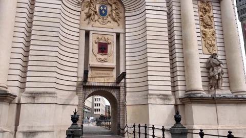 Porte de Paris historic gate in Lille France 스톡 동영상 344446842