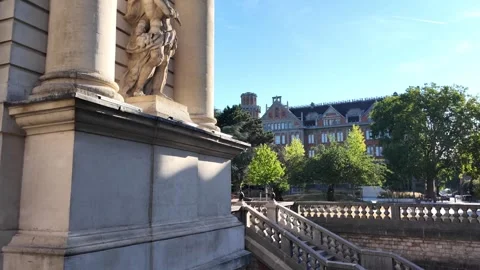 Porte de Paris historic gate in Lille France 스톡 동영상 344447004