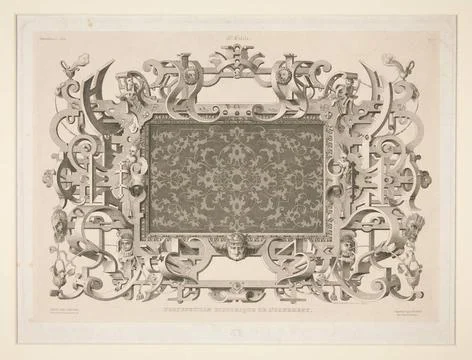 Portefeuille Historique de lOrnement Ornamental Design . Artist: Pierre G.. Stock Photos