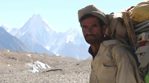 Porter of K2 Pakistan 스톡 동영상 78883619