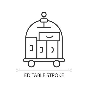 Porter service linear icon Stock Illustration