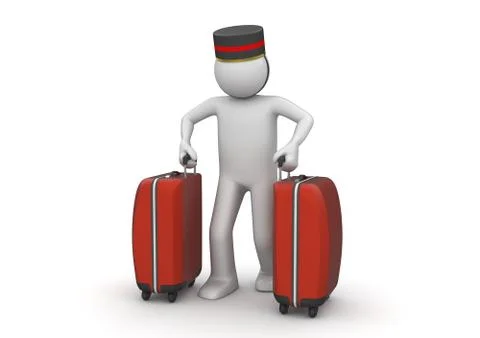 Porter at work - workers collection Stock Illustration