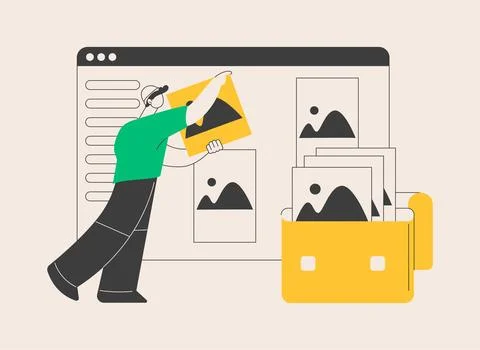 Portfolio abstract concept vector illustration. Stock Illustration