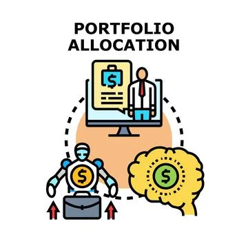Portfolio allocation process with robotic and human assistance Stock Illustration
