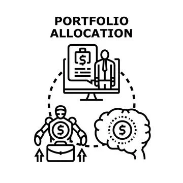 Portfolio allocation process with robotic and human assistance Stock Illustration
