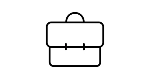 Portfolio animated outline icon Stock Footage 252024871