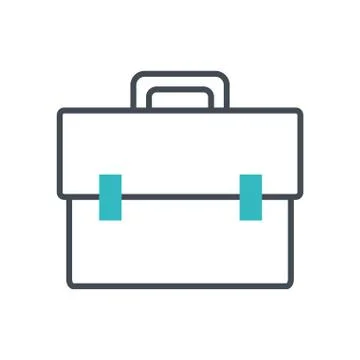 Portfolio briefcase documents isolated icon Stock Illustration