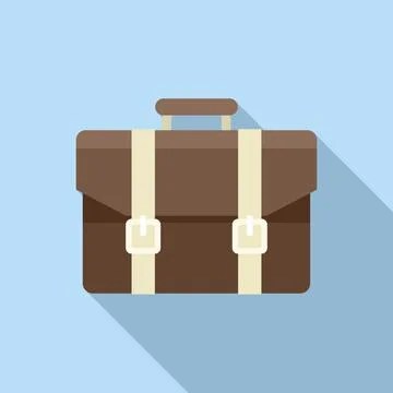 Portfolio briefcase icon flat vector. Work bag Stock Illustration