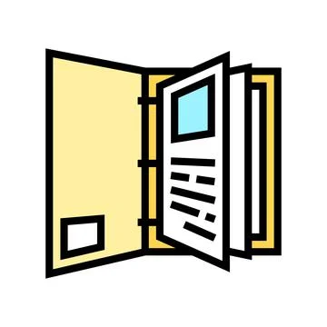Portfolio folder color icon vector illustration Stock-Illustration