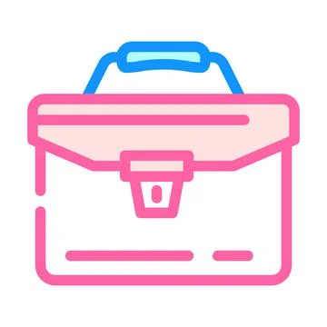 Portfolio folder color icon vector illustration Illustrazione stock