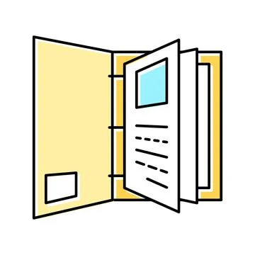 Portfolio folder color icon vector illustration Stock Illustration