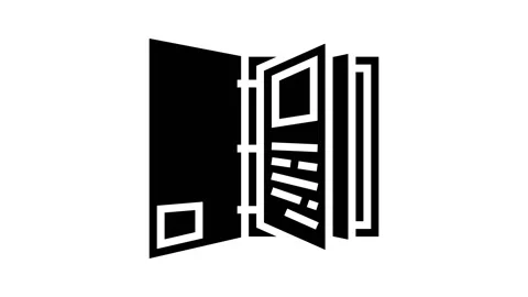 Portfolio folder glyph icon animation Stock Footage 222809729