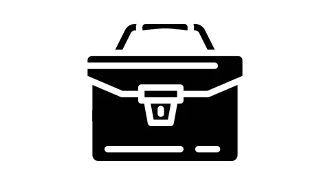 Portfolio folder glyph icon animation Stock Footage 227101238