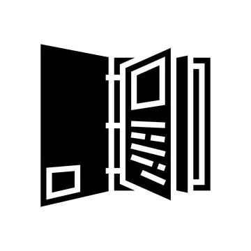 Portfolio folder glyph icon vector illustration Illustrazione stock