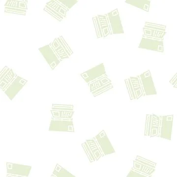 Portfolio folder glyph seamless pattern Illustrazione stock