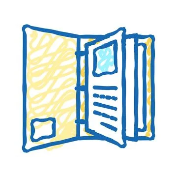 Portfolio folder icon doodle illustration Stock-Illustration