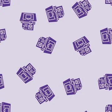 Portfolio folder interview job glyph seamless pattern Stock Illustration