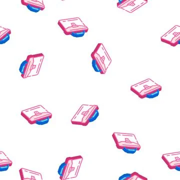 Portfolio folder isometric icon seamless pattern Stock-Illustration