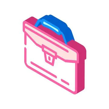 Portfolio folder isometric icon vector illustration Stock Illustration