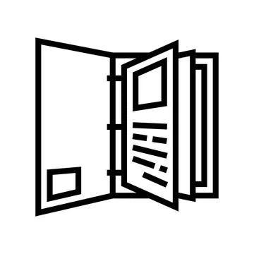 Portfolio folder line icon vector illustration Stock-Illustration