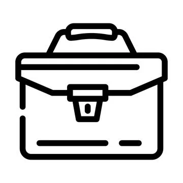 Portfolio folder line icon vector illustration Stock Illustration