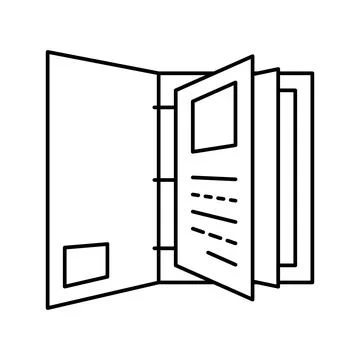 Portfolio folder line icon vector illustration Stock-Illustration