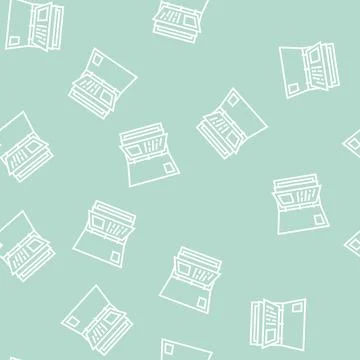 Portfolio folder line seamless pattern Stock-Illustration
