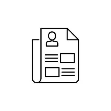 Portfolio icon. Element of interview icon Stock Illustration