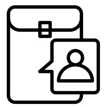 Portfolio line icon. Briefcase vector illustration isolated on white. Case Stock-Illustration