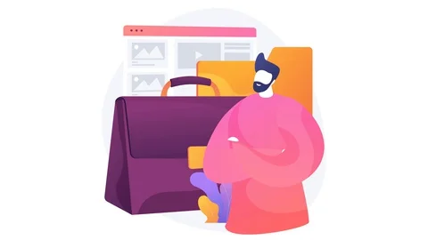 Portfolio management 4K loop animation. Stock Footage 127861325