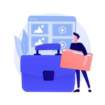 Portfolio management vector concept metaphor Stock Illustration