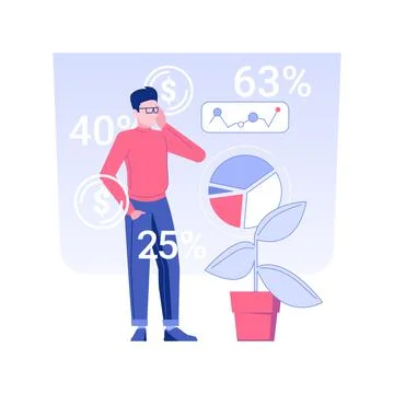 Portfolio manager isolated concept vector illustration. Ilustración de archivo