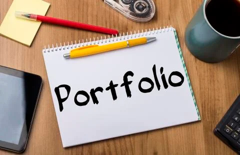 Portfolio - Note Pad With Text Stock Photos