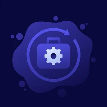Portfolio optimization and asset management icon, vector design Illustrazione stock