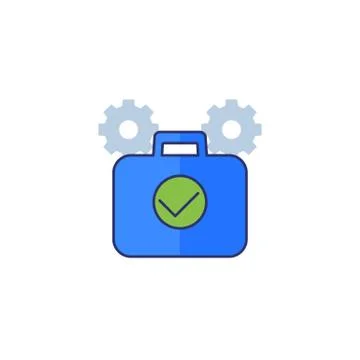 Portfolio optimization, finance vector icon Illustrazione stock