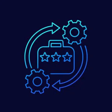 Portfolio optimization icon, line vector Stock Illustration