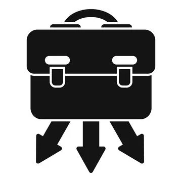 Portfolio optimization icon showing diversification strategy Stock Illustration