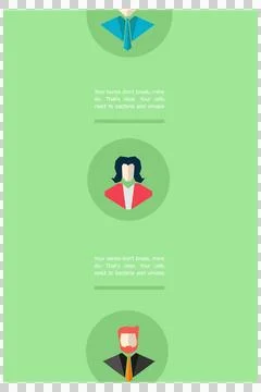 Portfolio of people on screen Stock-Illustration