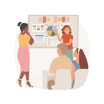 Portfolio presentation isolated cartoon vector illustration. Stock Illustration