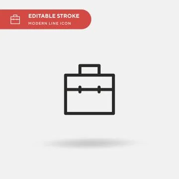 Portfolio Simple vector icon. Illustration symbol design template for web mob Stock Illustration